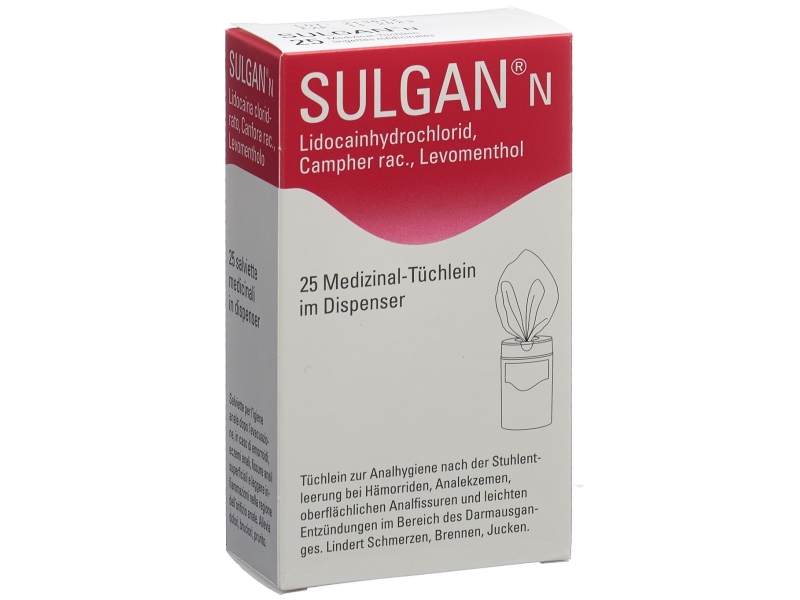SULGAN-N Medizinaltüchlein im Dispenser 25 Stück
