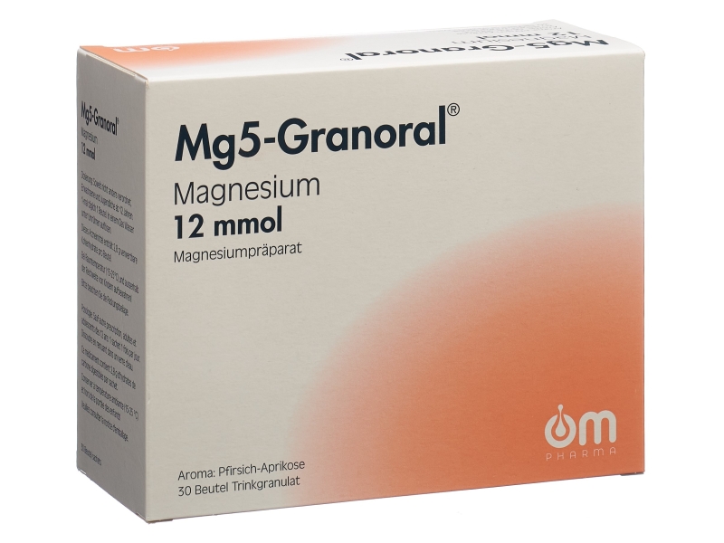 MG5-GRANORAL granulés 12 mmol pêche-abricot sachets 30 pièces