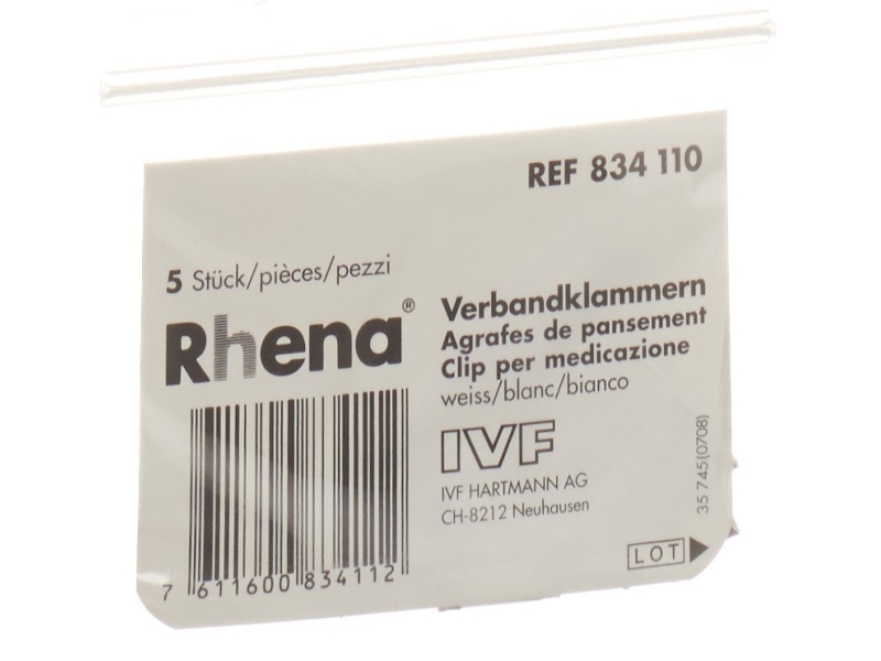 RHENA agrafes pansement blanches 5 pièces