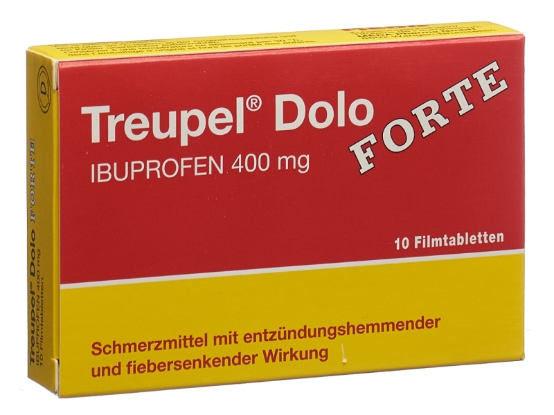 TREUPEL Dolo Ibuprofène comprimés pelliculés 400 mg forte 10 pièces