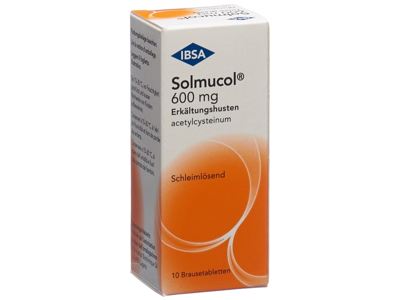 SOLMUCOL toux grasse comprimés effervescents 600 mg 10 pièces
