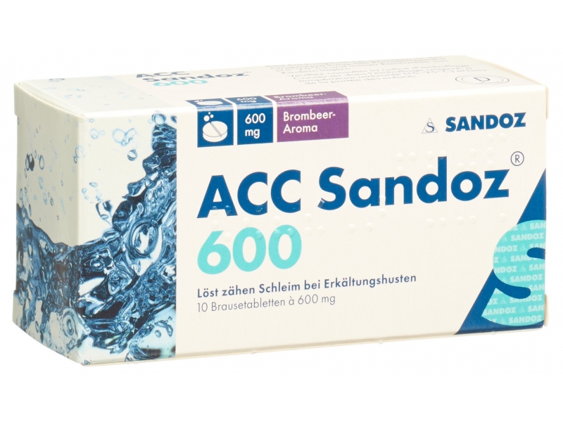 ACC SANDOZ Brausetabletten 600 mg Brombeer Aroma 10 Stück