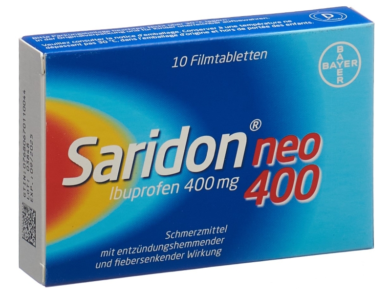 SARIDON NEO comprimés pelliculés 400mg 10 pièces
