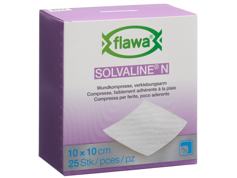 FLAWA Solvaline N compresses 10 x 10 sterilisé 25 pièces