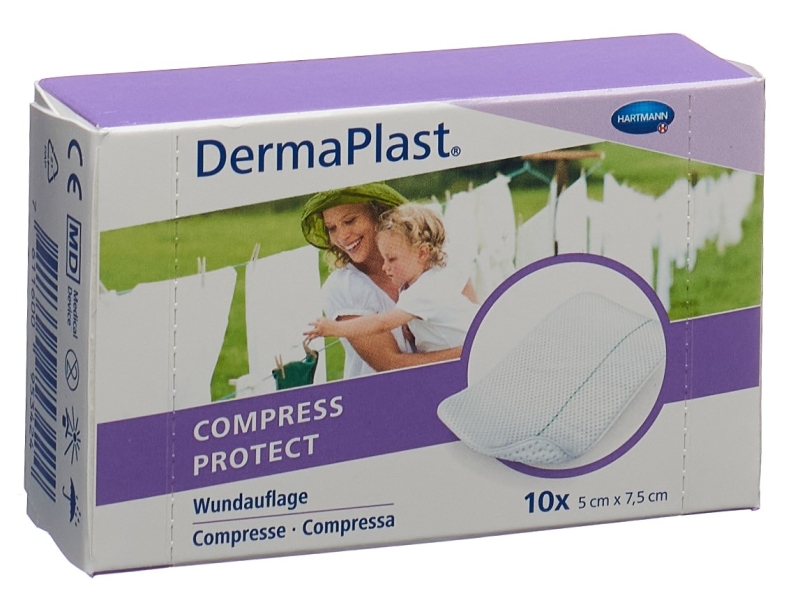 DERMAPLAST Compress Protect 5x7.5cm 10 Stk