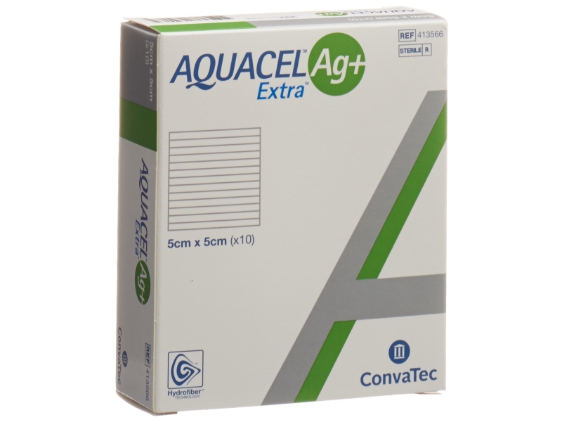 AQUACEL AG+ EXTRA Kompresse 5x5cm 10 Stk