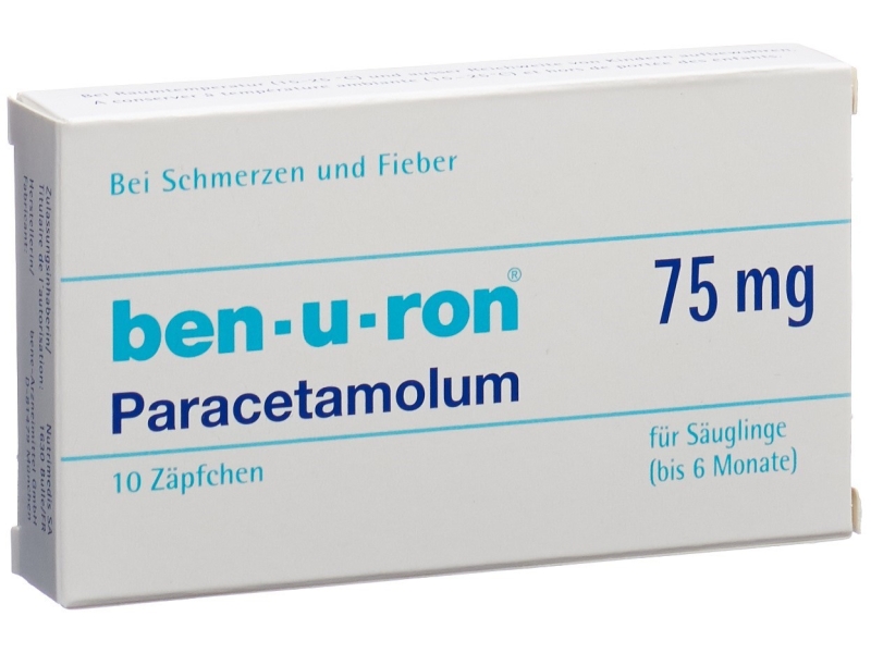 BEN-U-RON Supp 75 mg Bébé bis 6 Monate 10 Stk