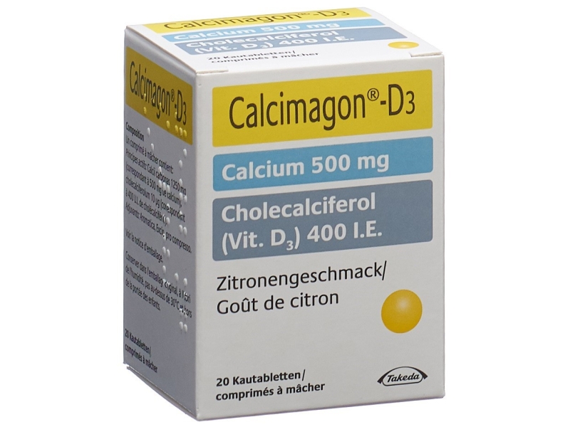 CALCIMAGON D3 Kautabl Zitrone Ds 20 Stk