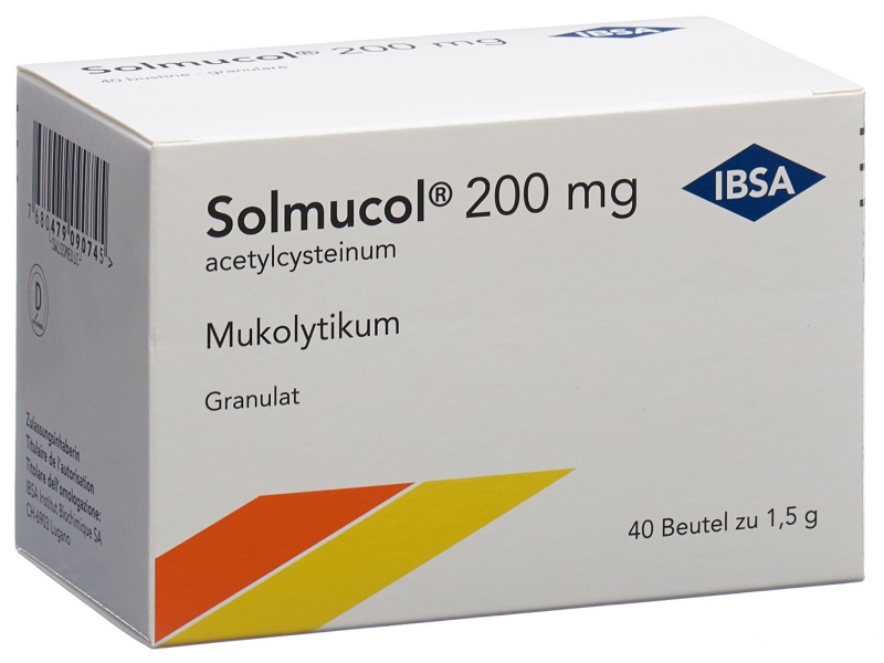 SOLMUCOL Gran 200 mg o Zucker 40 Btl 1.5 g
