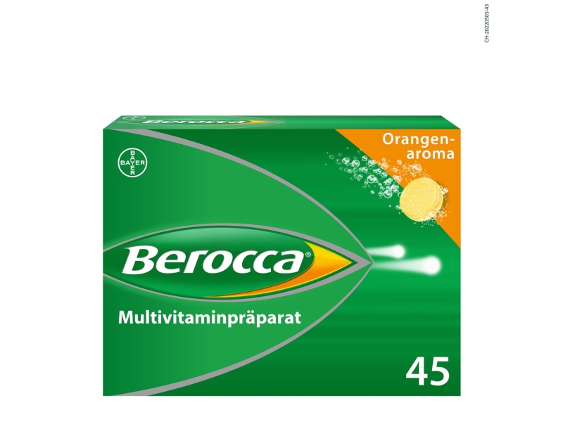 BEROCCA comprimés effervescents Orange 45 pièces